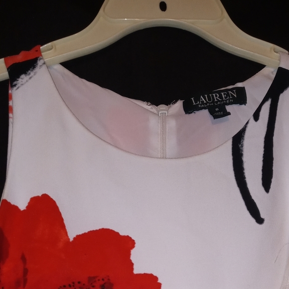 Beautiful Women's Sleeveless Floral Print Ralph Lauren Dress - Picture 2 of 2